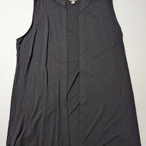 J. Jill Black Sleeveless Pleated Vest